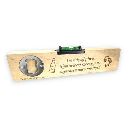 Prezent  Poziomica z Otwieraczem Personalizowana  Urodziny Imieniny Grawer