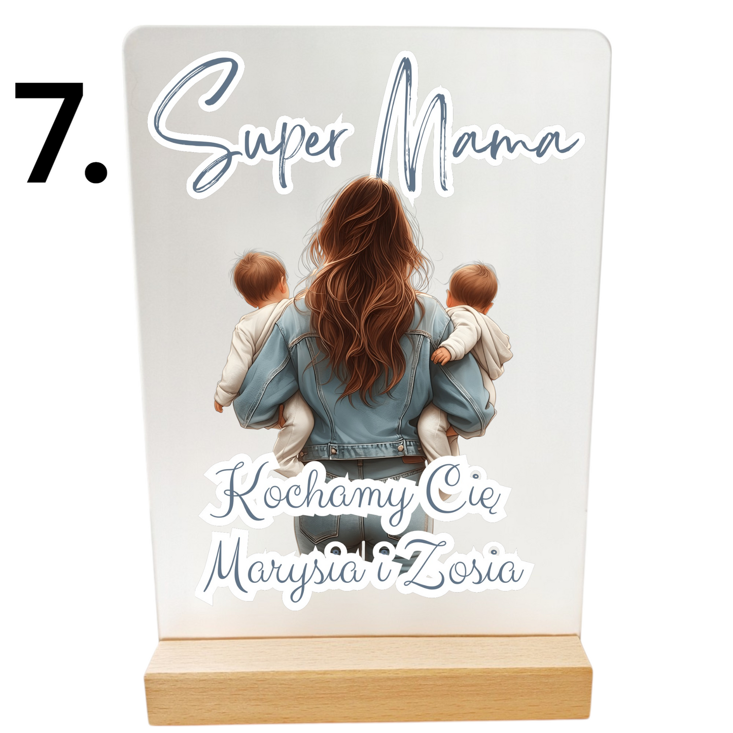 PREZENT DLA MAMY NA DZIEŃ MATKI PERSONALIZOWANA STATUETKA NA SZKLE