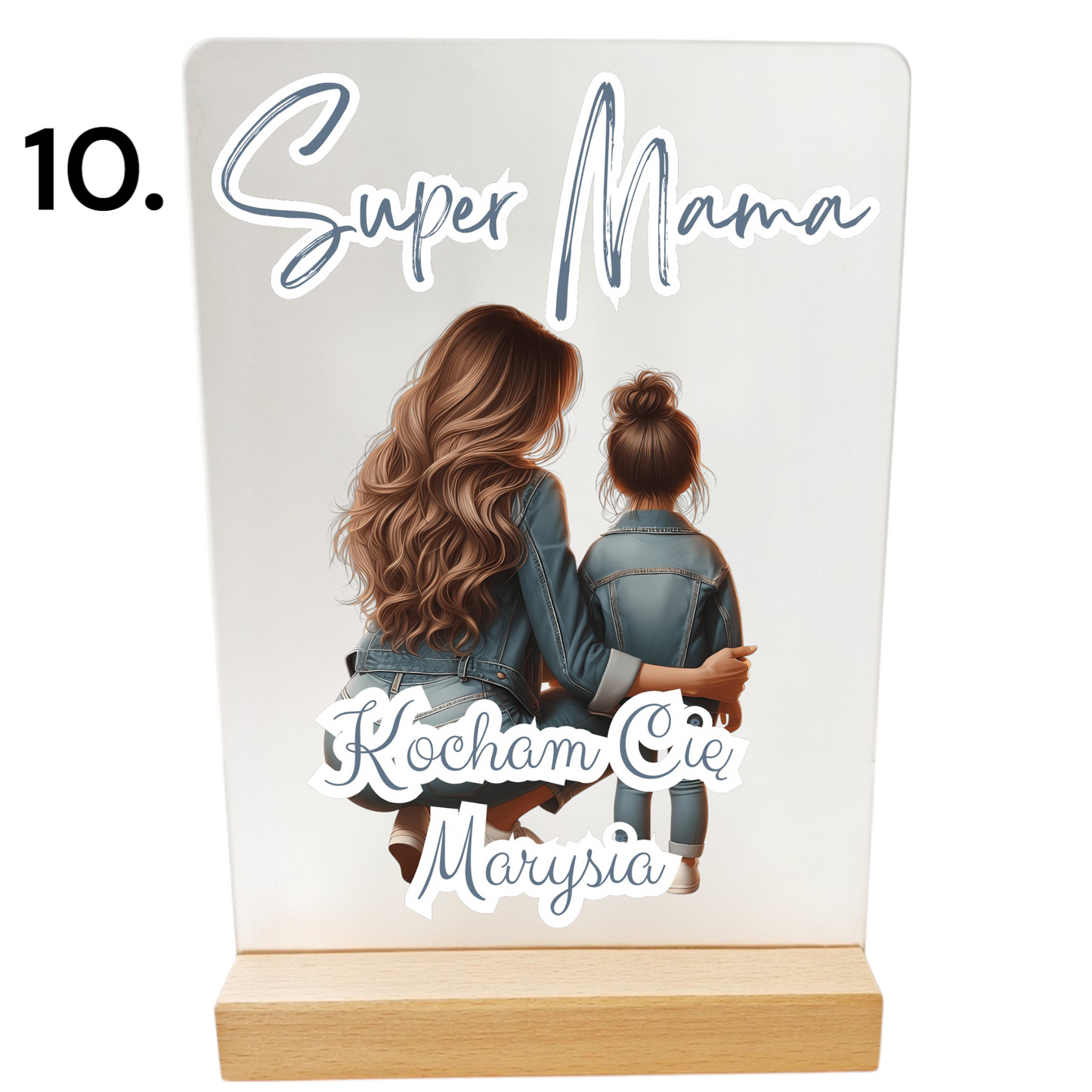 PREZENT DLA MAMY NA DZIEŃ MATKI PERSONALIZOWANA STATUETKA NA SZKLE