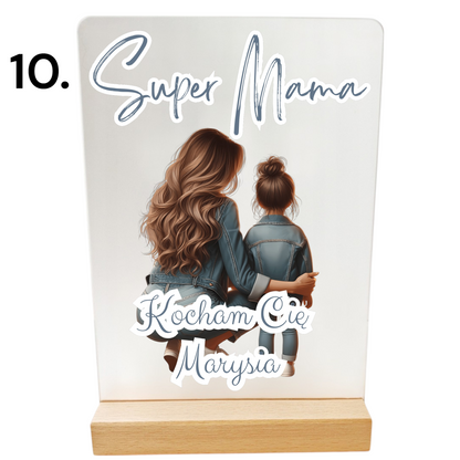 PREZENT DLA MAMY NA DZIEŃ MATKI PERSONALIZOWANA STATUETKA NA SZKLE