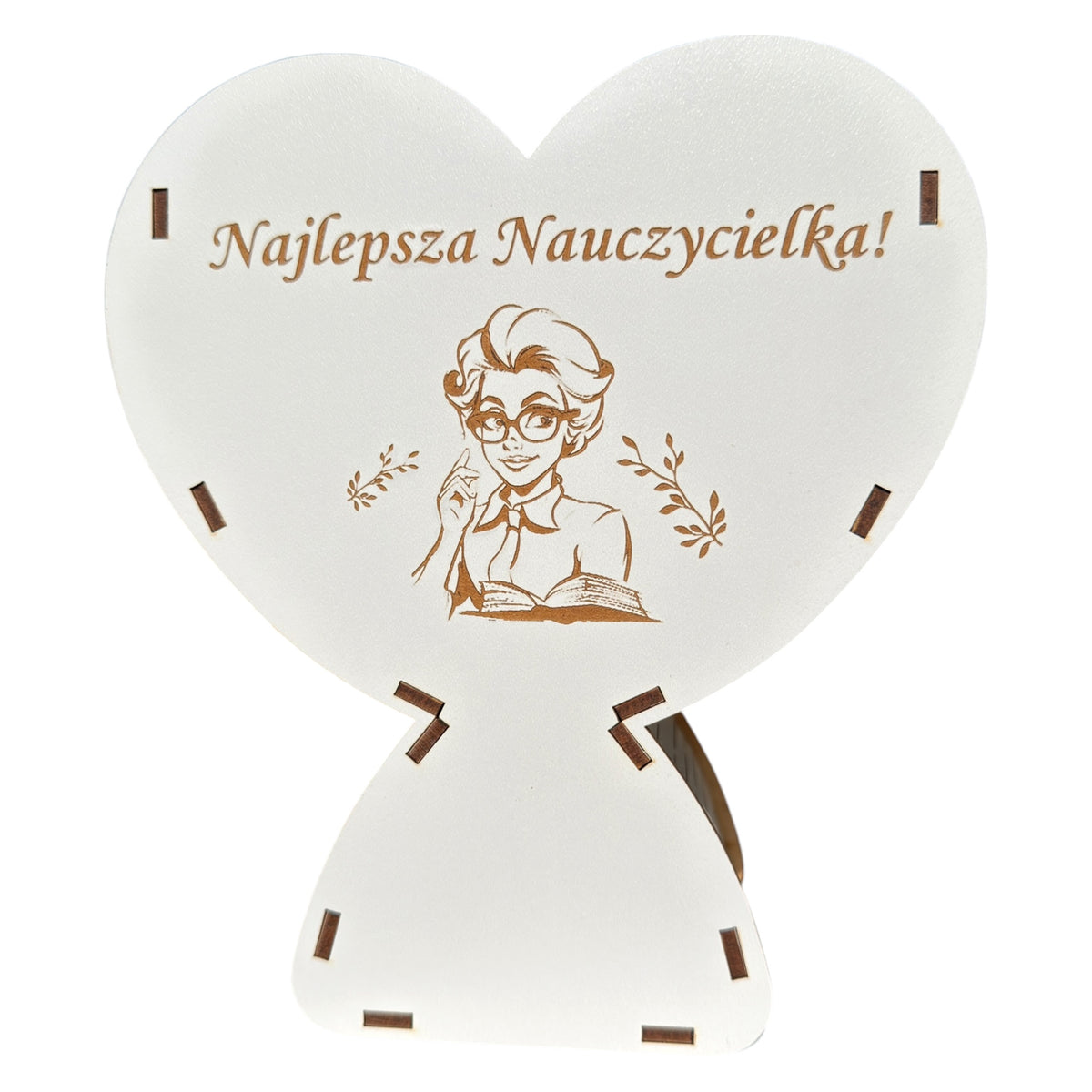 Kielich serce z grawerowanym napisem Najlepsza Nauczycielka