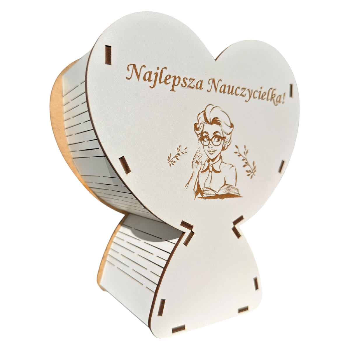 Kielich serce z grawerowanym napisem Najlepsza Nauczycielka
