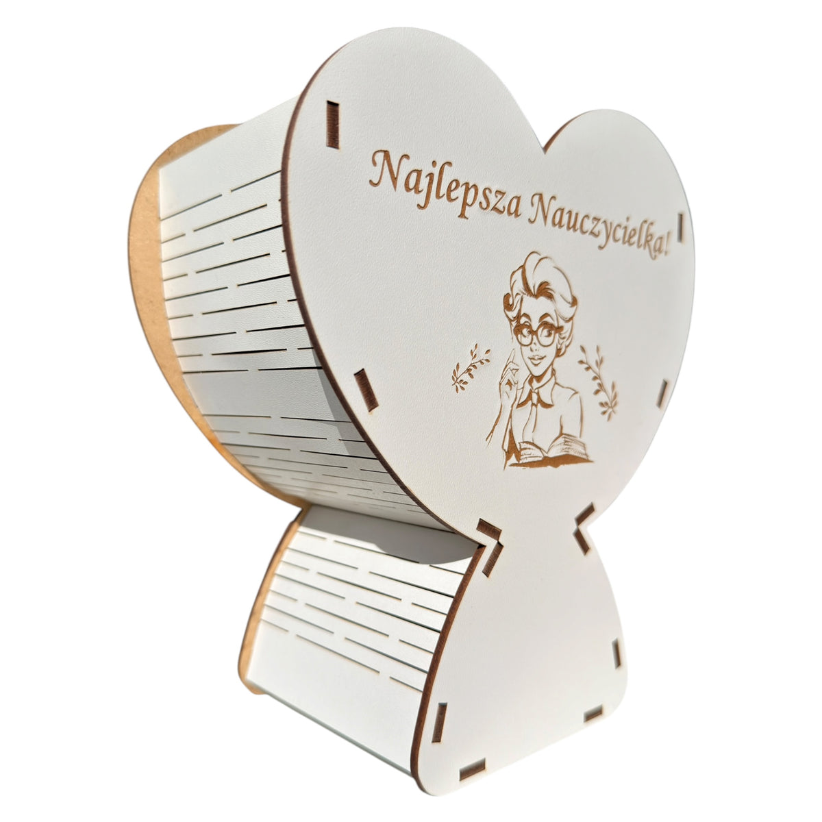 Kielich serce z grawerowanym napisem Najlepsza Nauczycielka