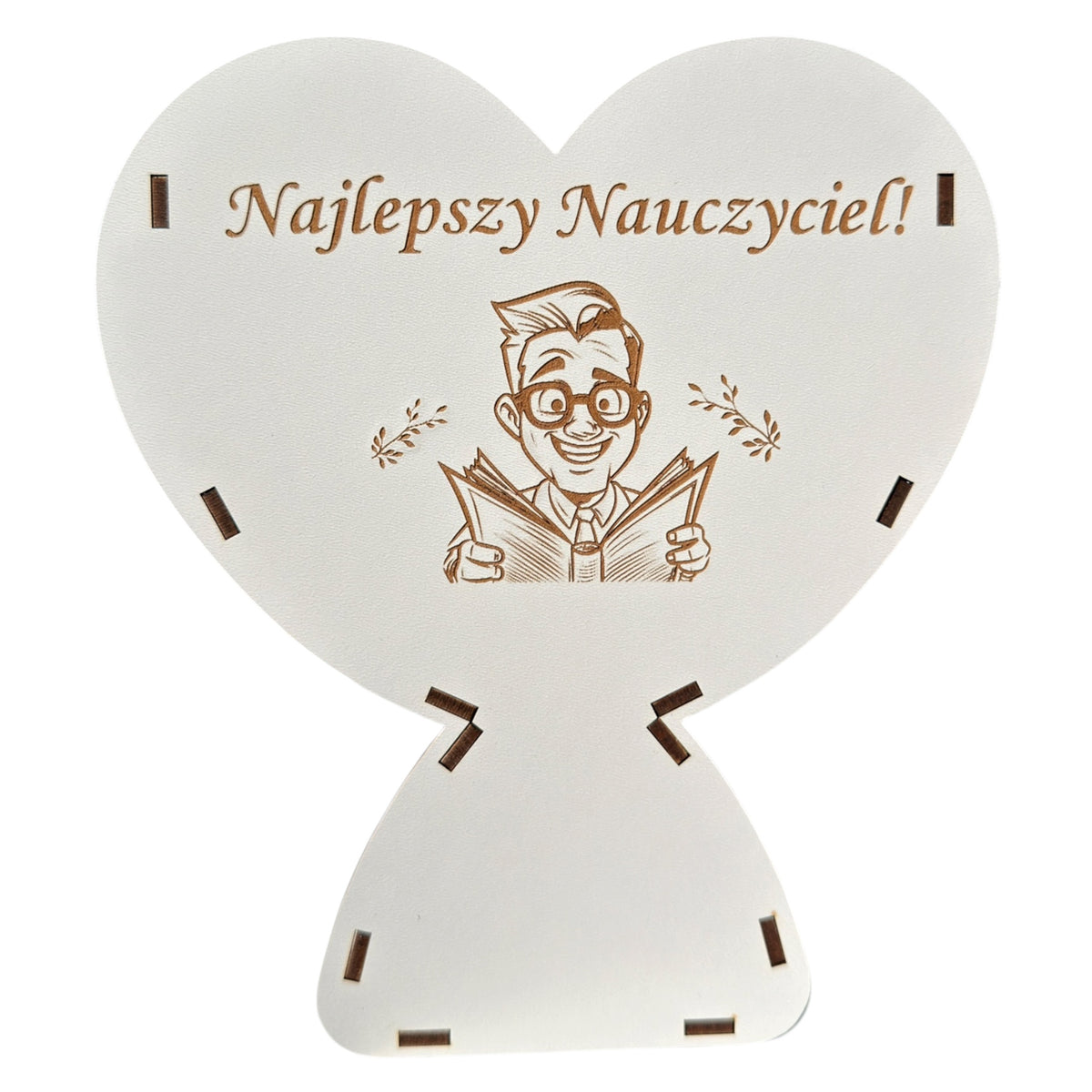 Kielich serce z grawerowanym napisem Najlepszy Nauczyciel
