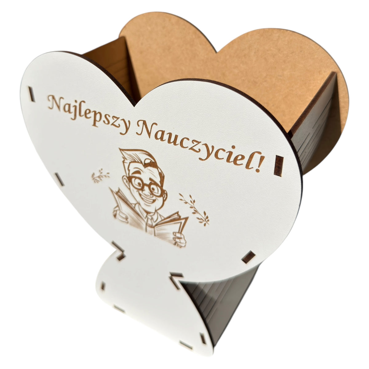 Kielich serce z grawerowanym napisem Najlepszy Nauczyciel
