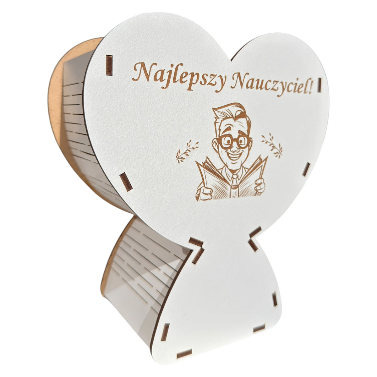 Kielich serce z grawerowanym napisem Najlepszy Nauczyciel