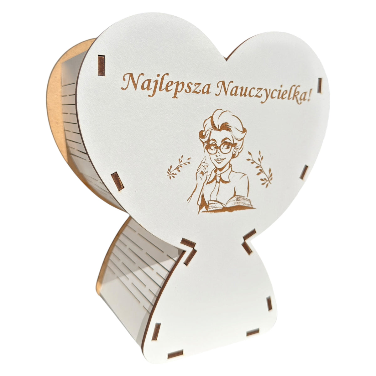 Kielich serce z grawerowanym napisem Najlepsza Nauczycielka