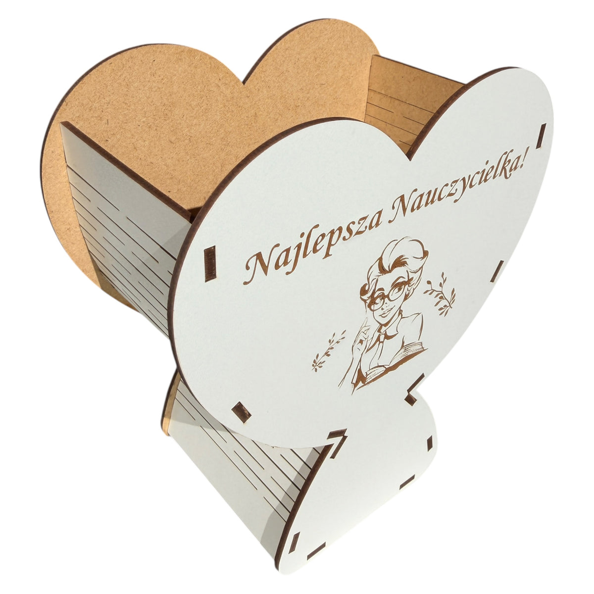 Kielich serce z grawerowanym napisem Najlepsza Nauczycielka